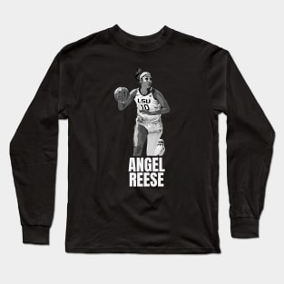 Angel Reese Action BW Long Sleeve T-Shirt